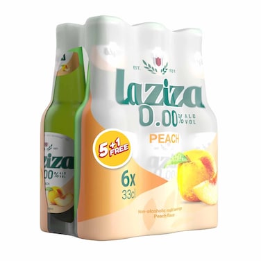 Laziza Non Alcoholic Beer Peach 33CL 5+1