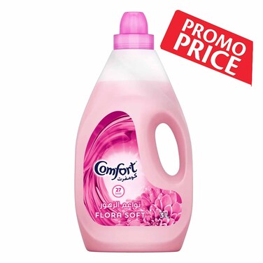 Comfort Long Lasting Fragrance Flora Soft Fabric Softener 3L