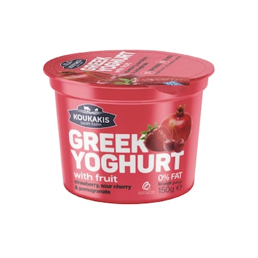 Koukakis Yogurt Strawberry Cherry And Pomegrenatte 150GR