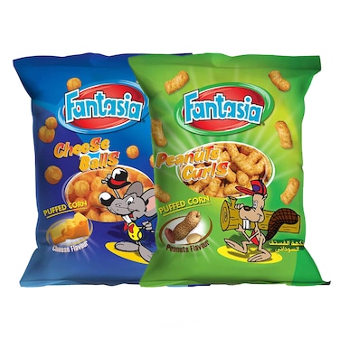 Fantasia Chips Cheese Ball 90GR + Peanuts 80GR