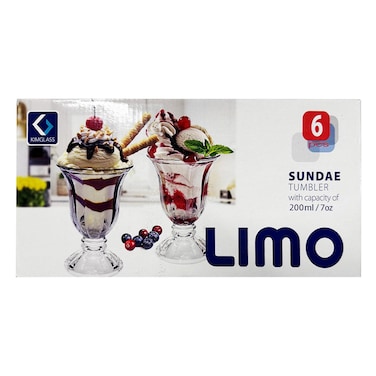 Limo Sundae Tumblar Cup Set  6 Pieces 200ML