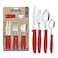 Tramontina Red Cutlery Set 16 Pieces