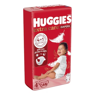 Huggies Extra Care Jumboo S4 8-14KG68 Diapers 25% Off