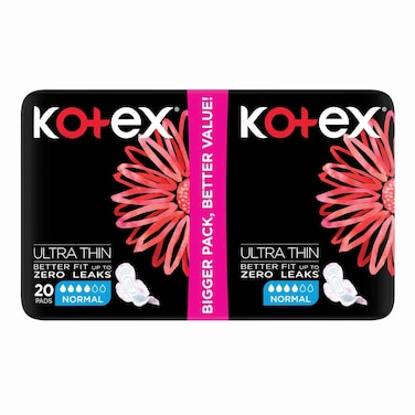 Kotex Ultra Thin Normal Duo 20 Pads 30% Off