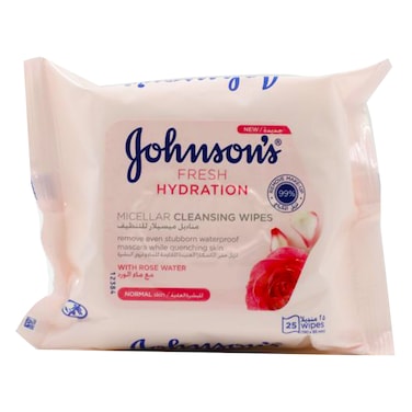 Johnson And Johnson Facial Micellar Cleansing Wipes 25 Sheets