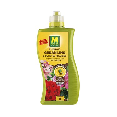 Masso Garden Engrais Geranium And Plantes Fleuries 1L