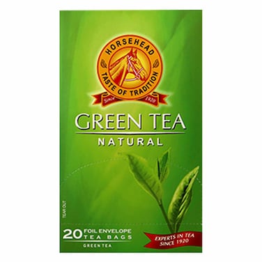 Horse Head Green Tea  20 Foil Bags