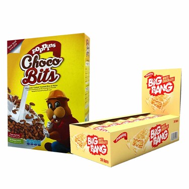 Poppins Choco Bits 750GR+ Bing Bang White Chocolate 18GRX24