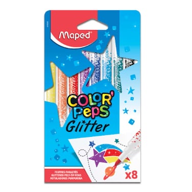 Glitter Felt Tips Pens X8