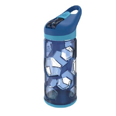 Water Bottle Hexagon Cage Blue 0.5L