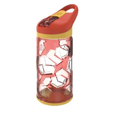 Water Bottle Hexagon Cage Red 0.5L