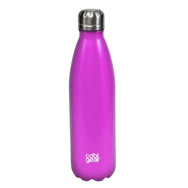 Water Bottle Stainless Steel Pink 0.5L