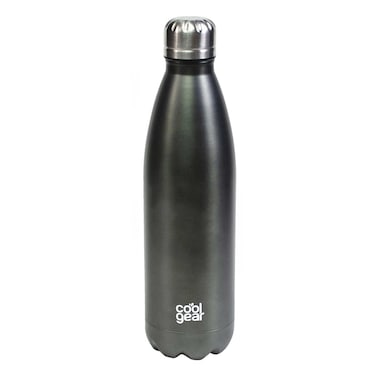 Water Bottle Stainless Steel Black 0.5L