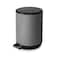 Thin Lid Grey Pedal Bin 5L