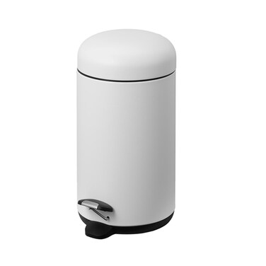Dome White Pedal Bin 5L