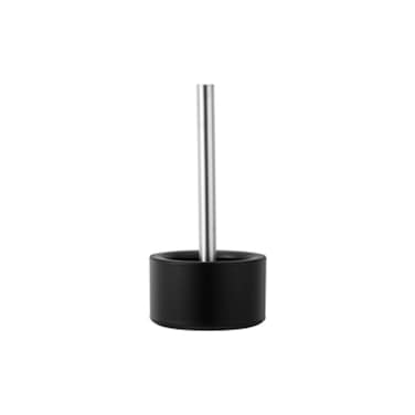 Tab Round Black Toilet Brush Holder