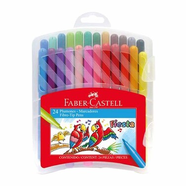 Faber Castle Fiesta Markers Plastic Case Set Of 24