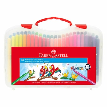 Faber Castle Fiesta Markers Plastic Case Set Of 48