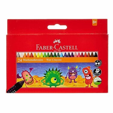 Faber Castle Wax 24 Crayons  90MM