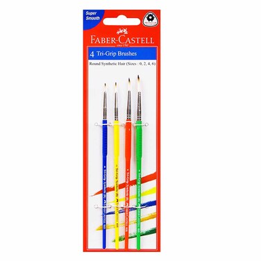 Faber Castle Brush Tri Grip Round Set Of 4