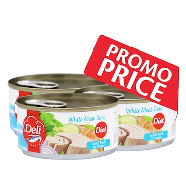 Deli Tongol Tuna Brine 185GR X3