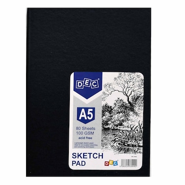 Sketch Pad Glued A5 80 Sheets