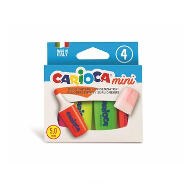 Carioca Mini Highlithers 5.00M Set Of 4