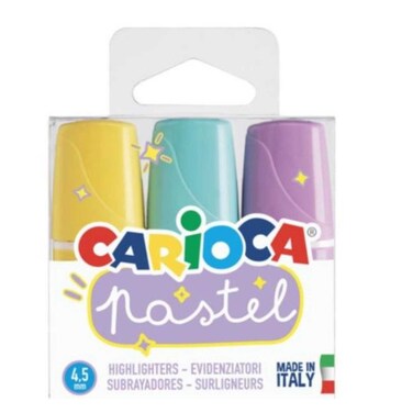 Carioca Pastel Highlighters Pack Of 3