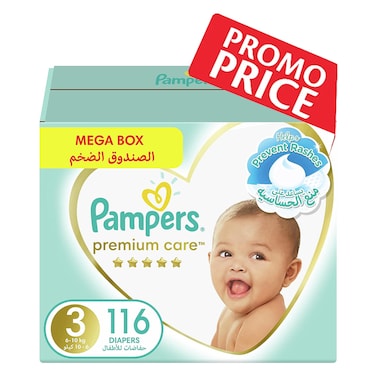 Pampers S3 6-10Kg 116 Diapers