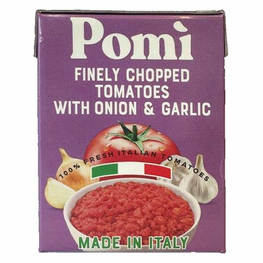Pomi Finely Chopped Tomatoes With Onion And Galic 390GR