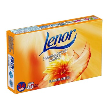 Lenor Dryer Sheets Summer Breeze 34 Sheets