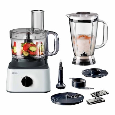 Braun White Food Processor With Blender 8in1 1.8L 750W FP0132WH