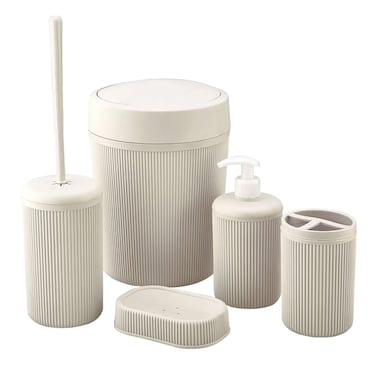 Alesta 5 Pieces Plastic Bathroom Accessories Set