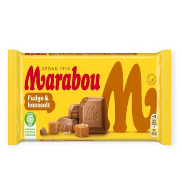 Marabou Chocolate Fudge And Sea Salt 185GR