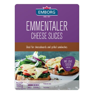 Emborg Emmental Sliced Cheese 150G