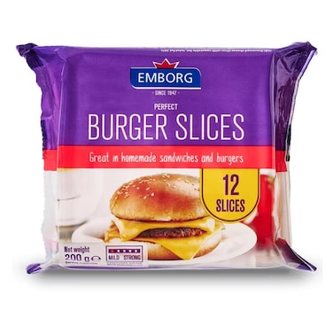 Emborg Perfect Burger Slice Cheese 200GR