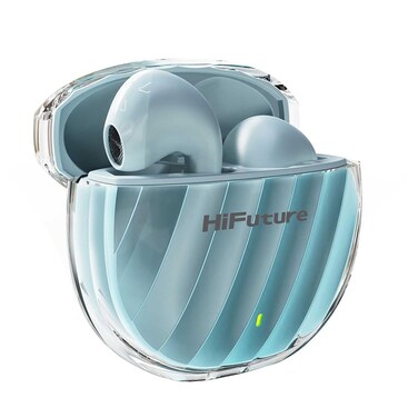 HiFuture Flybuds 3 Wireless 5.3 Bluetooth Headphones 4 Built-in Microphones Blue