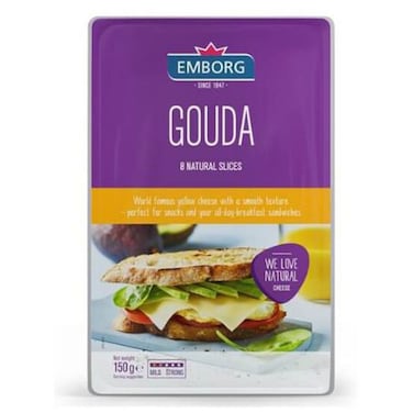 Emborg Gouda Sliced Cheese150GR