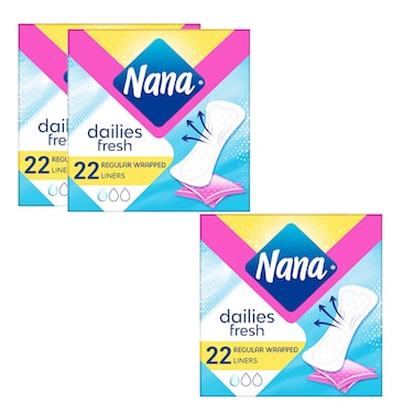 Nana Regular Pantyliners 22 Pieces 2+1Free
