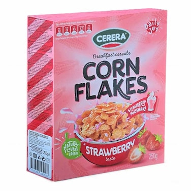 Cerera Cornflakes With Strawberry 250GR