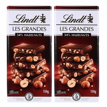 Lindt Dark Chocolate Hazelnut 2X150GR Special Price