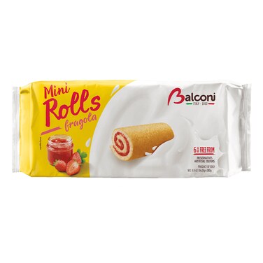 Balconi Mini Rolls Cake Strawberry 30GR X6
