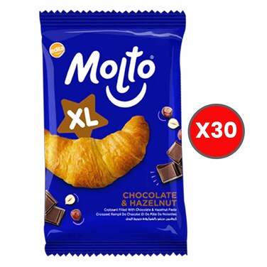 Molto Croissant Chocolate And Hazelnut 30GRX30