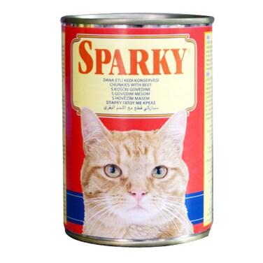 Sparky Cat Food Beef 415GR
