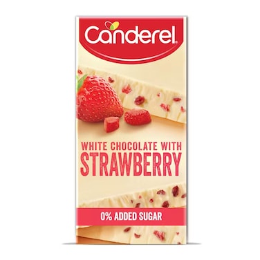 Canderel White Strawberry Chocolate 75GR