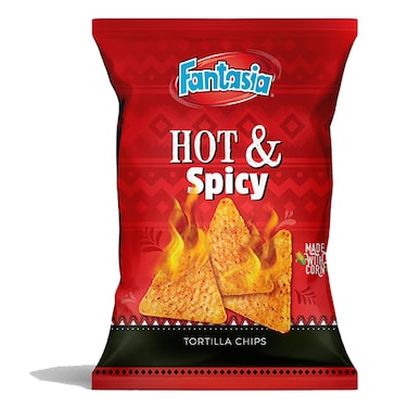 Fantasia Tortilla Chips Hot And Spicy 80GR