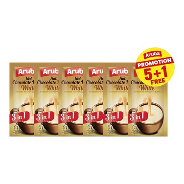 Aruba Hot Chocolate 3In1 White 26GR 5+1 Free