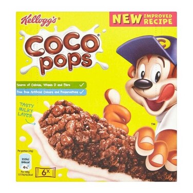 Kellogg&#39;s Coco Pops Flakes Bar 20GR X6
