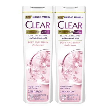Clear Shampoo Soft And Shiny 2X360ML 20% Off