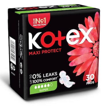 Kotex Pads Maxi Protect Super 30'S